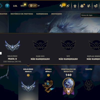 Prata 2 com 70 Champs e 8 Skins