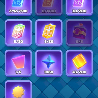 Conta nível 57 Arena 28 11820 troféus 10 heróis 10 evoluções 4220 gemas