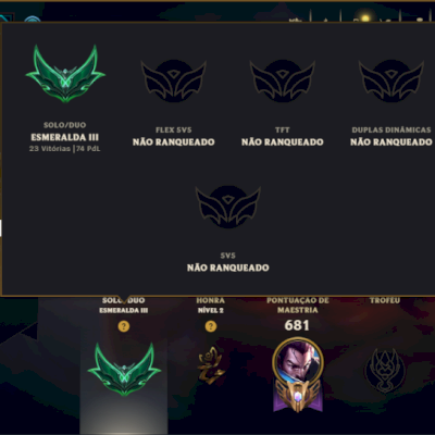 Esmeralda 3 com TODOS os Champs e 224 Skins +13 Vitoriosas