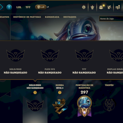 Unranked com 135 Champs e 79 Skins ( ADC / MID )