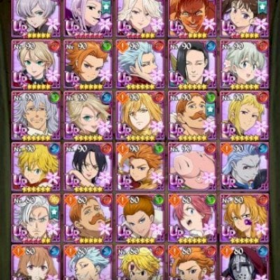 Conta upadas com personagens de evento