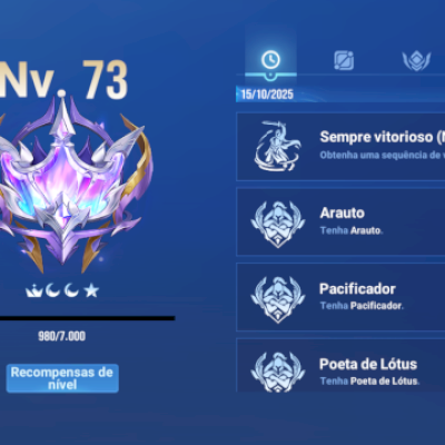 VENDA TOP: CONTA HONOR OF KINGS (HoK) - RANK CONQUISTADOR E ARCANA MAXIMIZADA!