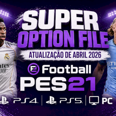 option file pes 2021 atualizado 2026