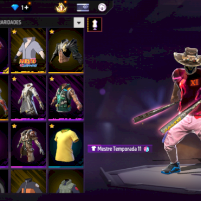 Conta free fire antiga com steampunk mercenario é muito mais passes antigos!!