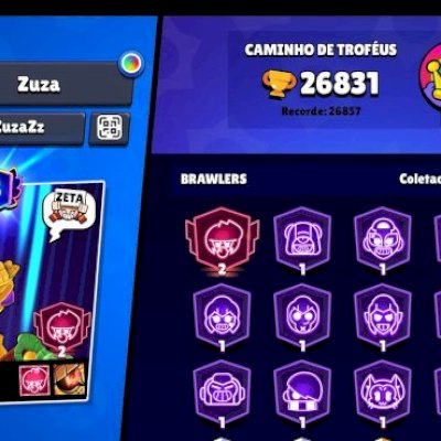 conta 26k de trofeus 91 brawlers 80k de gold 26k de blings 484 gemas