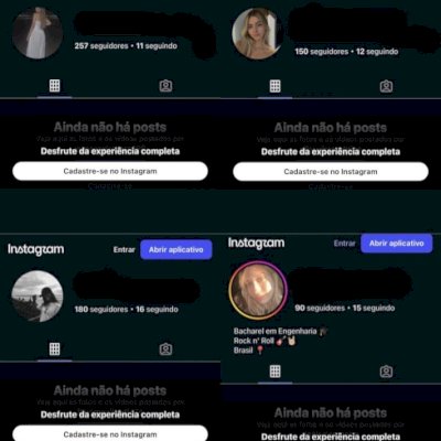Conta instagram feminina 2025 com seguidores, foto de perfil, bio, 2FA