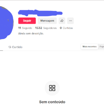 CONTAS DE TIKTOK COM +1500 SEGUIDORES (PROMOÇÃO)