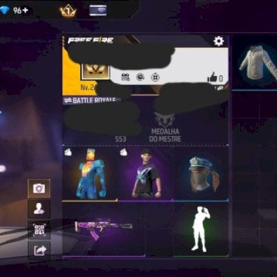 CONTA FF NIVEL 26 + SUPER PIXEL + VIBE METAMORFOSE + ARMA LENDÁRIA + 96 DIMAS