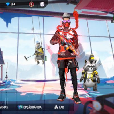 Conta super rara com a skin do cobra, varios emotes raros, muitas skins e mestre