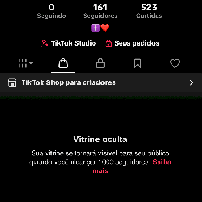 Perfil com SHOP ATIVO! Sem documentos, nome e usuário editáveis.