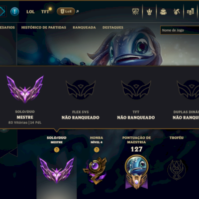 Mestre com 55 Champs e 6 Skins