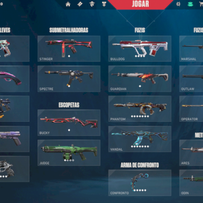 CONTA VALORANT COM VARIEDADE DE SKINS