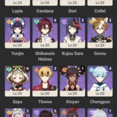 [AR58] Arlecchino, Neuvillette, Nahida, Yelan, Kokomi, Raiden, Hutao, Xiao ++++