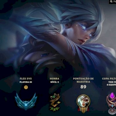 conta de LoL platina 12 skins (3 lendarias, 1 ultimate)