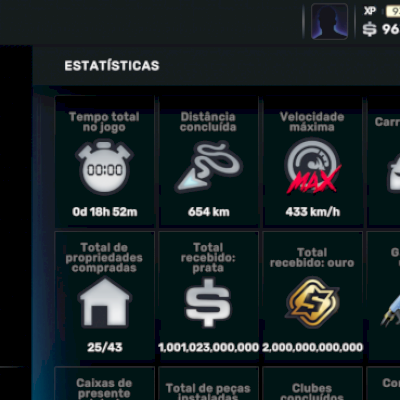 Conta Carx Street com dinheiro infinito