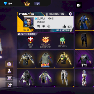 Vendo conta antiga de free fire criada em 05/06/2018