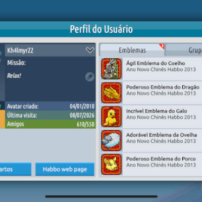 Vendo Conta Antiga Habbo 2010 - Com Muitos Mobis