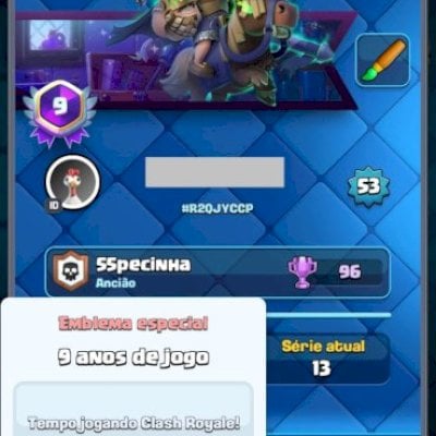 Conta de Clash Royale 9 anos de Jogo