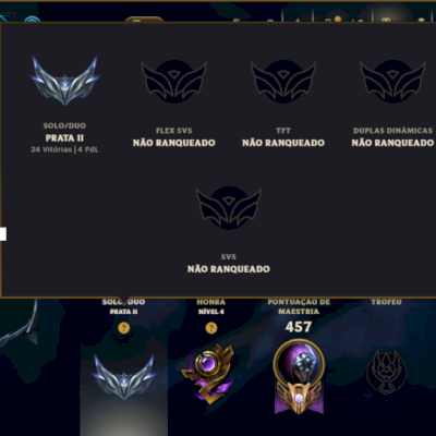 Prata 2 com 145 Champs e 92 Skins ( ADC / JG / TOP )