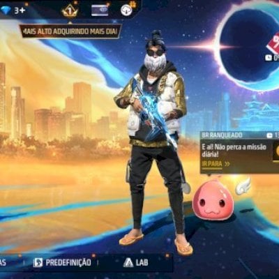 CONTA FREE FIRE ANTIGA MAIS DE 300 PEITORAL