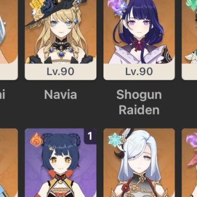 Conta Ayaka + bis, shenhe, kazuha, raiden, yae miko, mualani, navia, venti