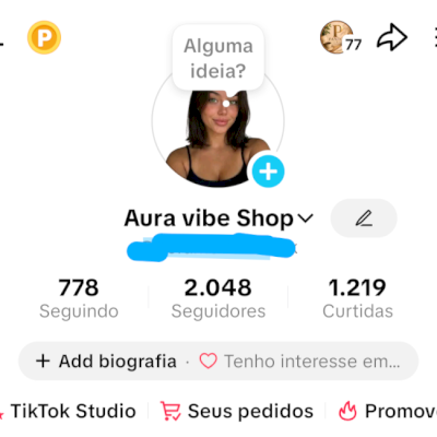 Conta tiktok com tiktok shop ativo