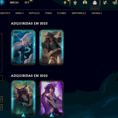 Conta lol  nivel 44 com 75 skins