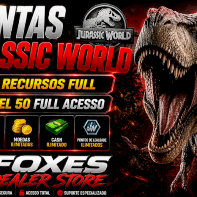 CONTAS JURASSIC WORLD COM RECURSOS INFINITOS + NIVEL 67 + FULL ACESSO