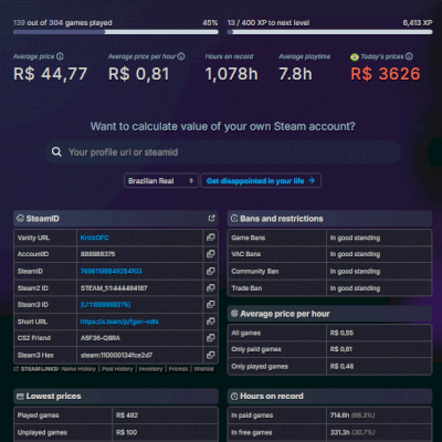 Conta Steam Imperdível à Venda! Mais de 300 Jogos, Títulos Top e Alto Valor!
