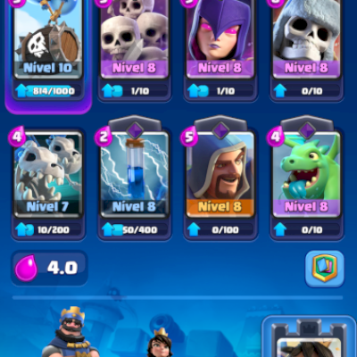 Conta Arena 9 - 2900+ troféus, com fornalha evoluída e 2 torres saiu canhoneiro