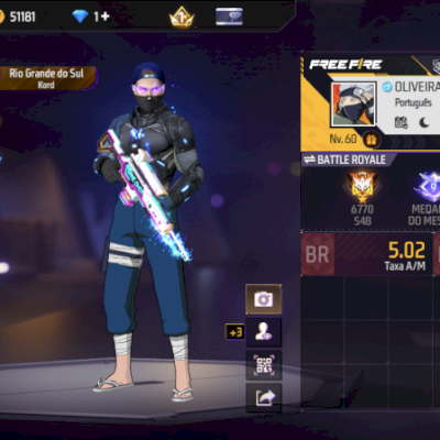 Conta de Free Fire Gemada