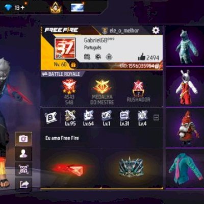 Conta FF punho | sombra roxa | passe atual passe de elite e passe do mano Max