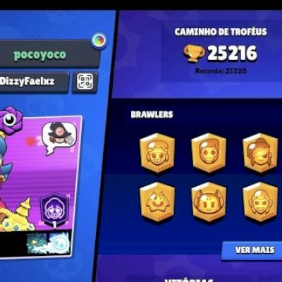Conta de brawl stars incrível, com passe do kenji, e muitos brawlers upados