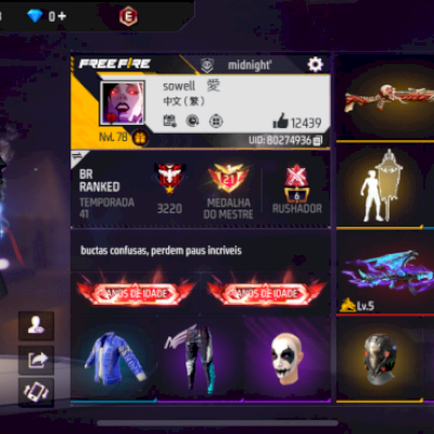 Conta de Free Fire antiga
