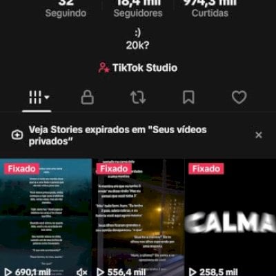 Conta com 18,4K super engajada e ex-monetizada