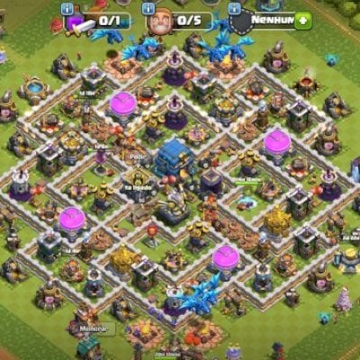 Conta Clash of clans cv12 praticamente full com 2k de gemas