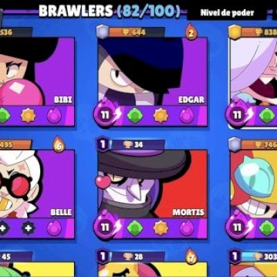 🔥 BRAWL STARS 34K 🏆 82/100 BRAWLERS | 164 SKINS | ALL LENDÁRIOS | PASSES RAROS