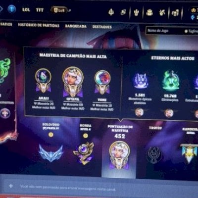 Conta mono qiyana lvl 68 de maestria/Prata IV/202 skins/24 lendarias