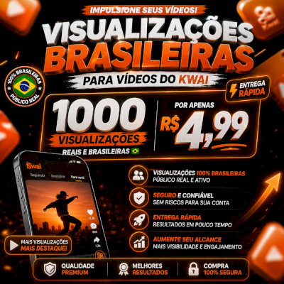 👑 VIEWS BRASILEIRAS NO KWAI | O MAIS BARATO DO SITE | ALTA QUALIDADE SEM QUEDA
