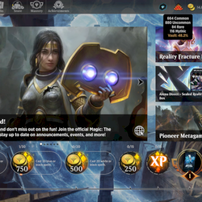 Conta Magic Arena 10 anos, desde o Beta, 9763 raras, 2467 míticas.