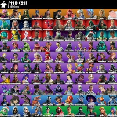 Conta Fortnite | 110 Skins | SHADOW Enforcer |  Spider-Men Zero | AAng | Groot