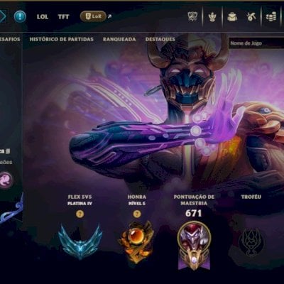 Conta lv 678. Skin217. Ess Azul 168k. Ess Lar 9.5k. Único Dono.