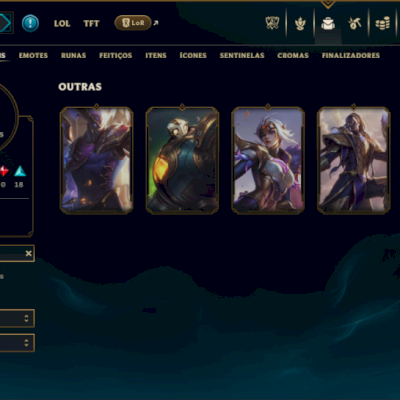 Platina 4 com 90 Champs e 53 Skins ( JG / MID / TOP )