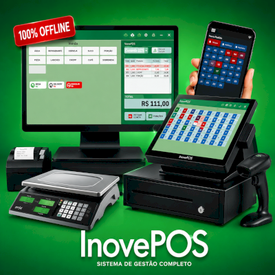 iNOVE POS - Sistema POS PDV DELIVERY FRENTE DE CAIXA VENDAS ESTIQUE COMPLETO