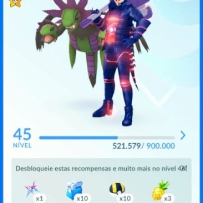 45, vários 100%, varios shiny