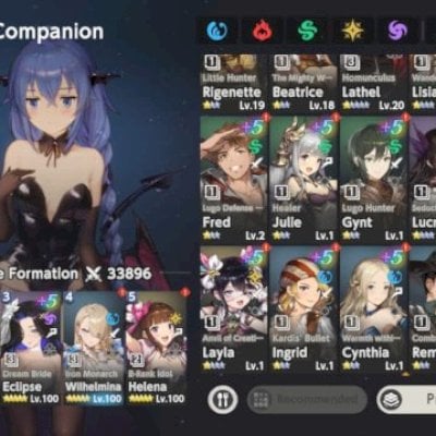 Conta BrownDust 2 62 Personagens + Collab Mushoku Tensei