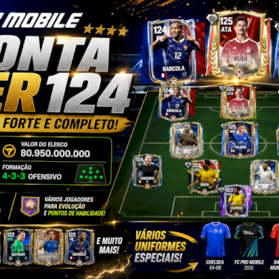 CONTA FC MOBILE GER 124 | ELENCO 80,9 BILHÕES | CRAQUES 125 | VÁRIOS UNIFORMES