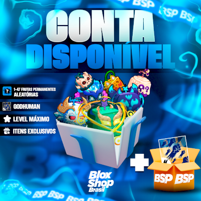 CONTA BLOX FRUITS > 🍍1~47 FRUTAS PERMANENTES ALEATÓRIAS + 👊GODHUMAN + LVL MAX