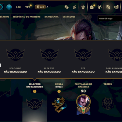 Unranked com 25 Champs e 6 Skins