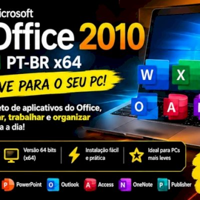 💻 MICROSOFT OFFICE 2010 PT-BR x64 — MAIS LEVE PARA O PC!
